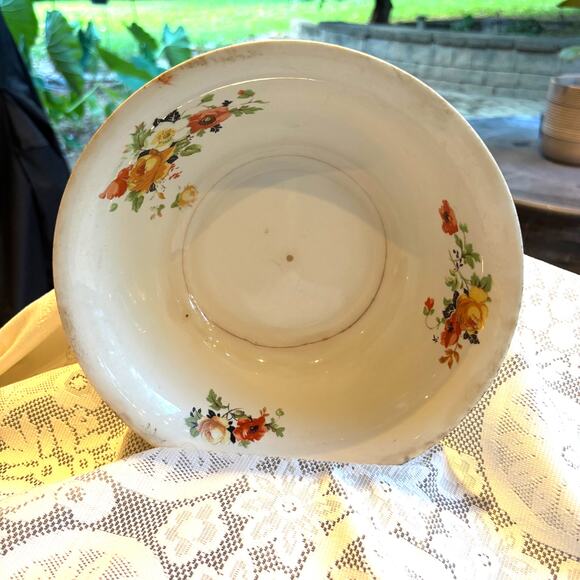 Homer Laughlin Floral Pattern China Serving Bowl Decoration Piece - Picture 1 of 6